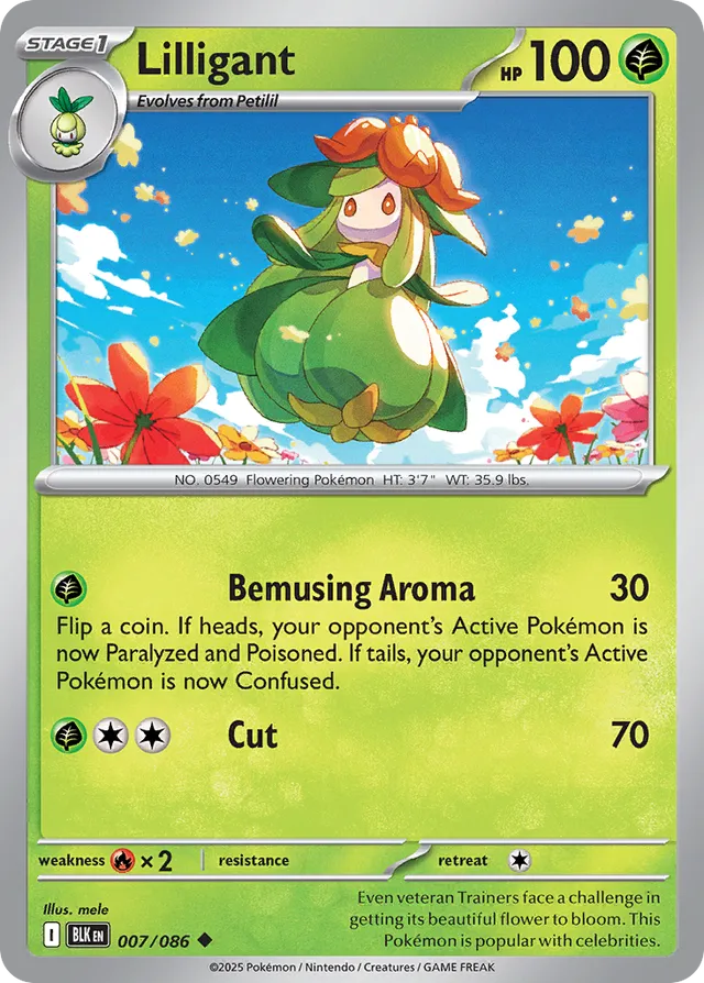 Lilligant Black Bolt 007/086 Uncommon