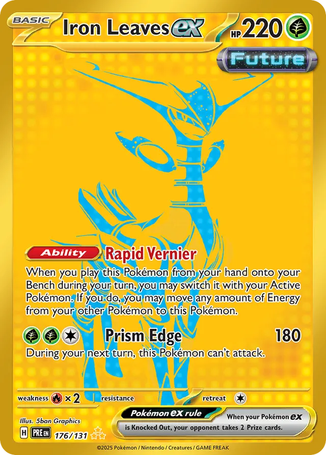 Iron Leavesex Prismatic Evolutions 176/131 Hyper Rare