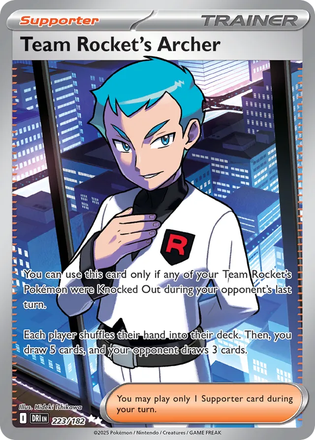 Team Rocket's Archer Destined Rivals 223/182 Ultra Rare