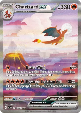 Charizard ex (Pokémon Card 151 201/165)
