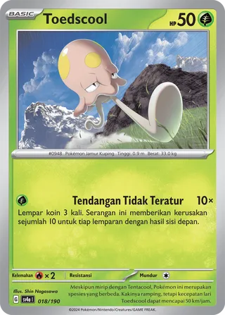 Toedscool (Shiny Treasure ex 018/190)