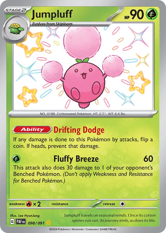 Jumpluff Paldean Fates 098/091 Shiny Rare
