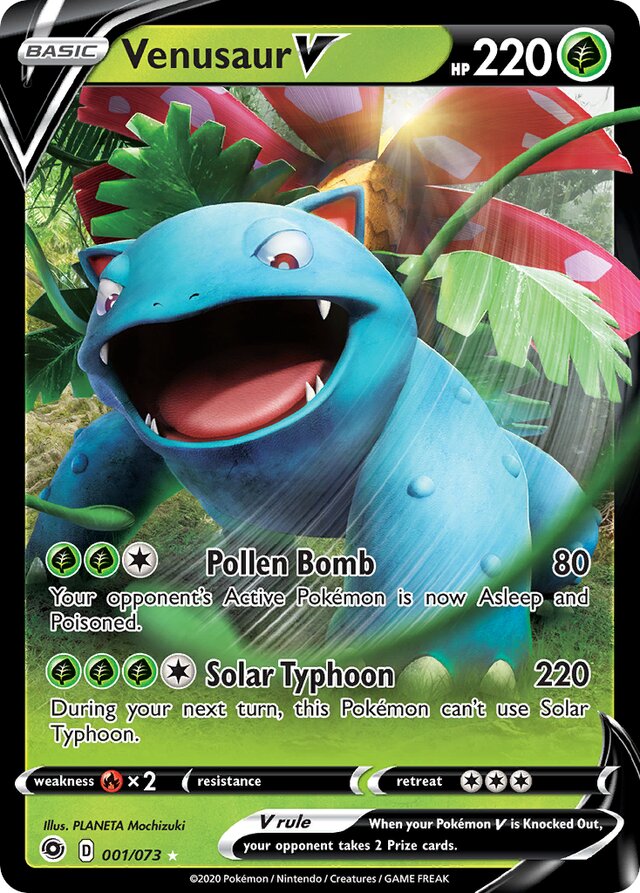 VenusaurV Champion's Path 001/073 Ultra-Rare Rare