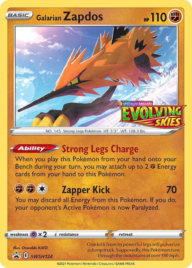 SWSH124 Galarian Zapdos SSP PROMO