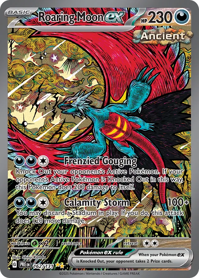 Roaring Moonex Prismatic Evolutions 162/131 Special Illustration Rare