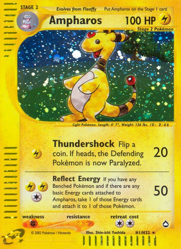 H1/H32 Ampharos AQ Rare Holo