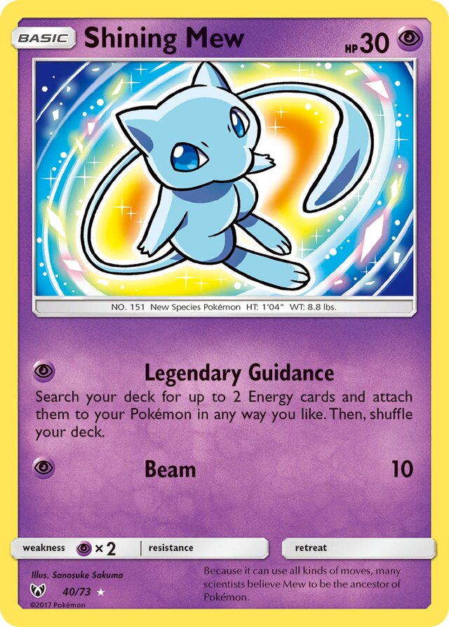 Shining Mew Shining Legends 40/73 Rare Shining
