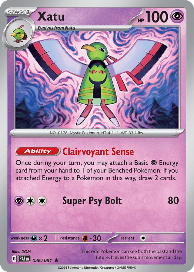 Xatu Paldean Fates 026/091 Rare