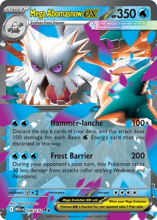036/132 Mega Abomasnowex MEG Double Rare