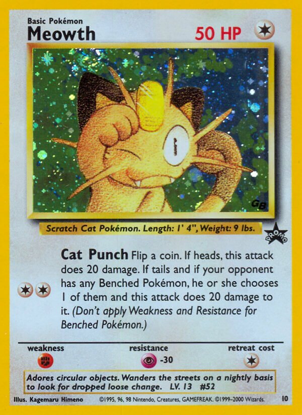 Meowth Wizards Black Star Promos 10 PROMO