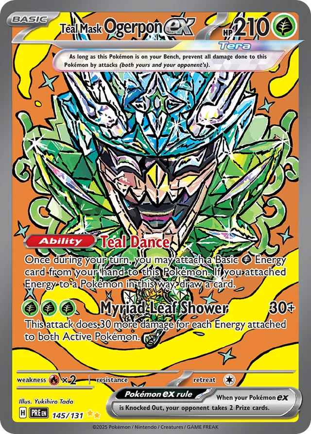 Teal Mask Ogerponex Prismatic Evolutions 145/131 Special Illustration Rare