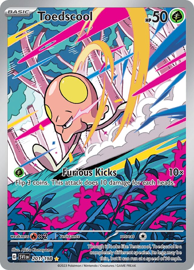 Toedscool Scarlet & Violet 201/198 Illustration Rare