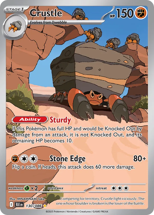 Crustle Black Bolt 130/086 Illustration Rare