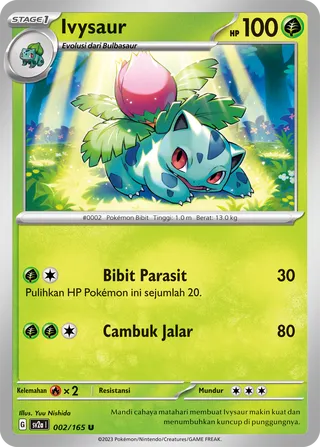 Ivysaur (Pokémon Card 151 002/165)