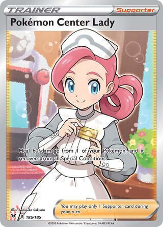 Pokémon Center Lady (Vivid Voltage 185/185)