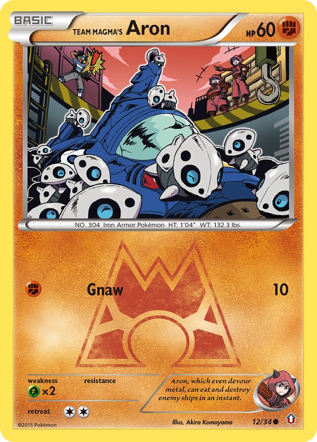 Team Magma's Aron Double Crisis 12/34 Common
