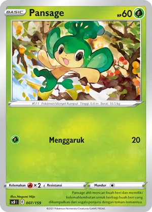 Pansage (Strength V Starter Deck 007/159)