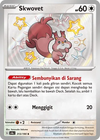 Skwovet (Shiny Treasure ex 313/190)