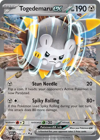 Togedemaru ex (Ascended Heroes 149/217)