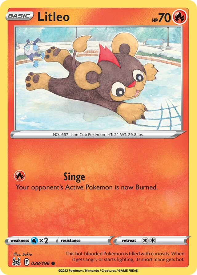 Litleo 028/196 8 SWORD & SHIELD LOST ORIGIN Common PTCG