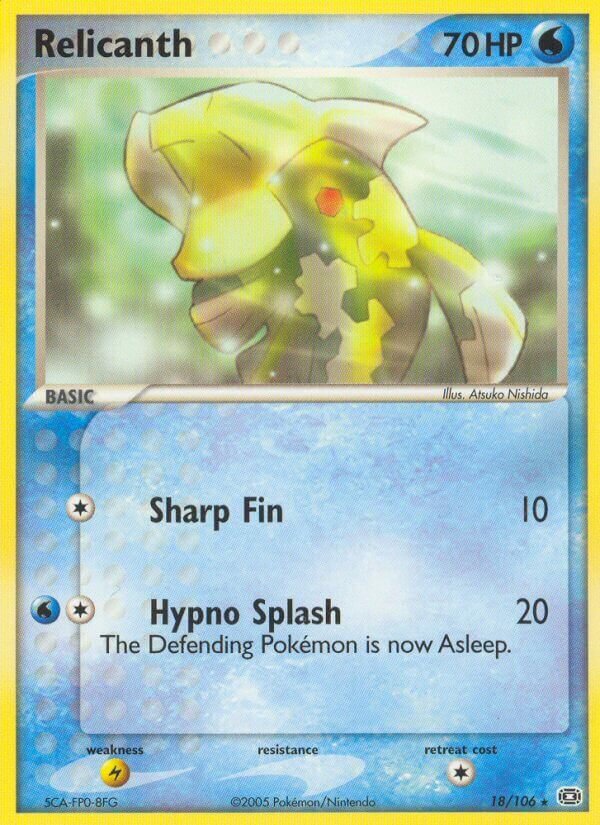 Relicanth 18/106 3 EX EMERALD RARE PTCG