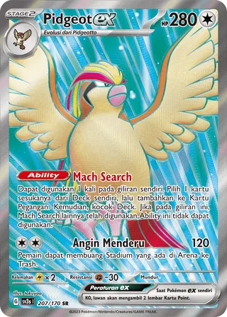 Pidgeot ex (Black Shine 207/170)