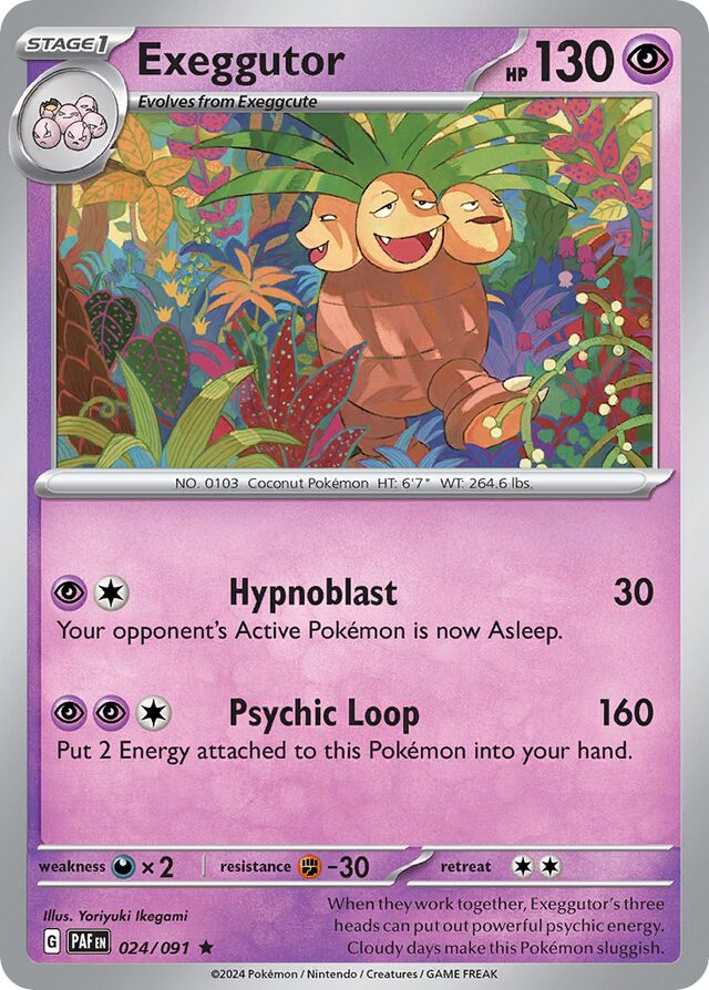 Exeggutor Paldean Fates 024/091 Rare