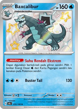 Baxcalibur (Shiny Treasure ex 235/190)