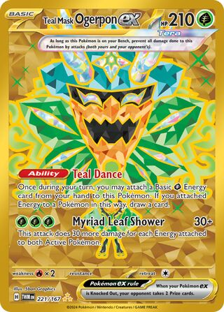 Teal Mask Ogerpon ex (Twilight Masquerade 221/167)