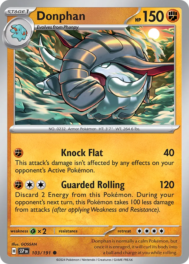 Donphan Surging Sparks 103/191 Common