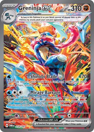Greninja ex (Twilight Masquerade 214/167) (International TCG