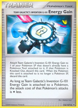 Team Galactic's Invention G-101 Energy Gain (Platinum 116/127)