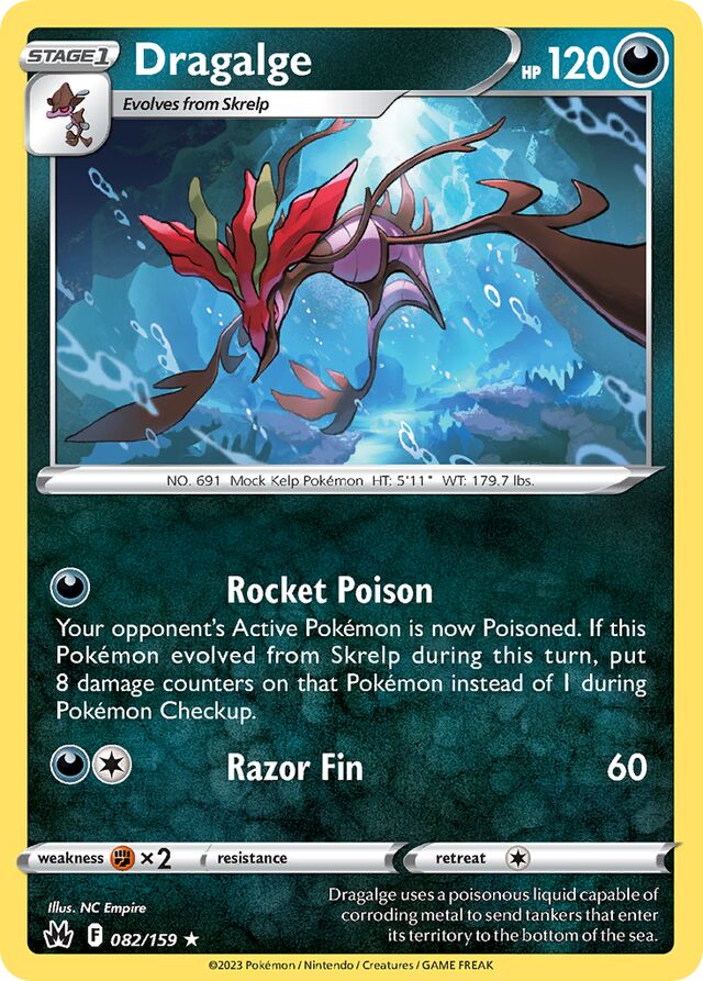 Dragalge Crown Zenith 082/159 Rare