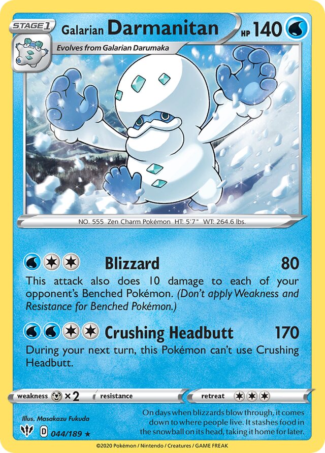 044/189 Galarian Darmanitan DAA Rare