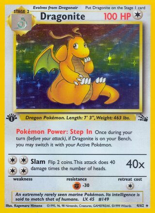 Dragonite (Fossil 4/62)