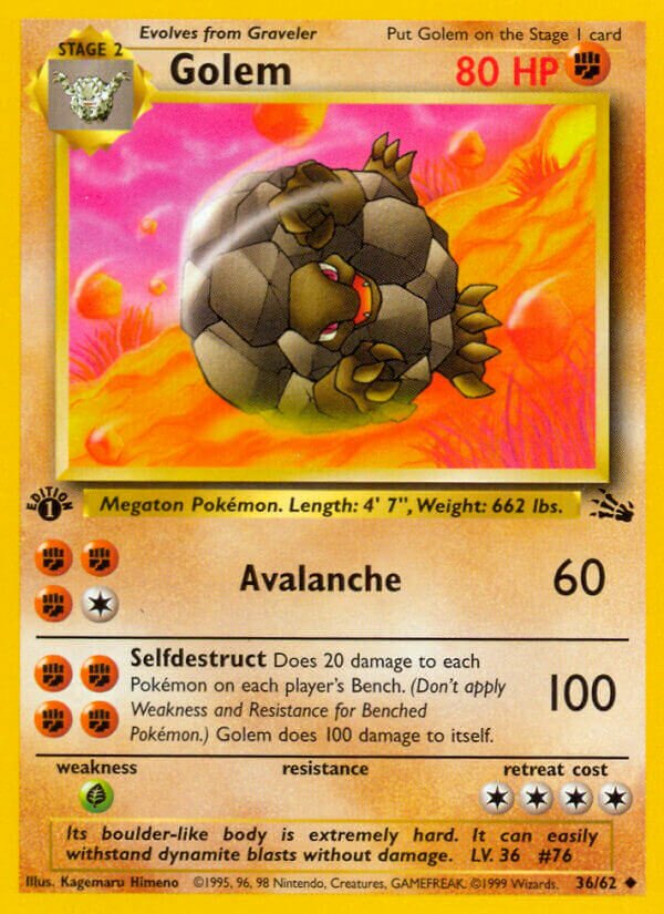 Golem Fossil 36/62 Uncommon