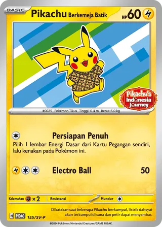 Pikachu Wearing a Batik Shirt (Scarlet & Violet Promos 155/SV-P)