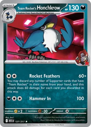 Team Rocket's Honchkrow (Ascended Heroes 127/217)