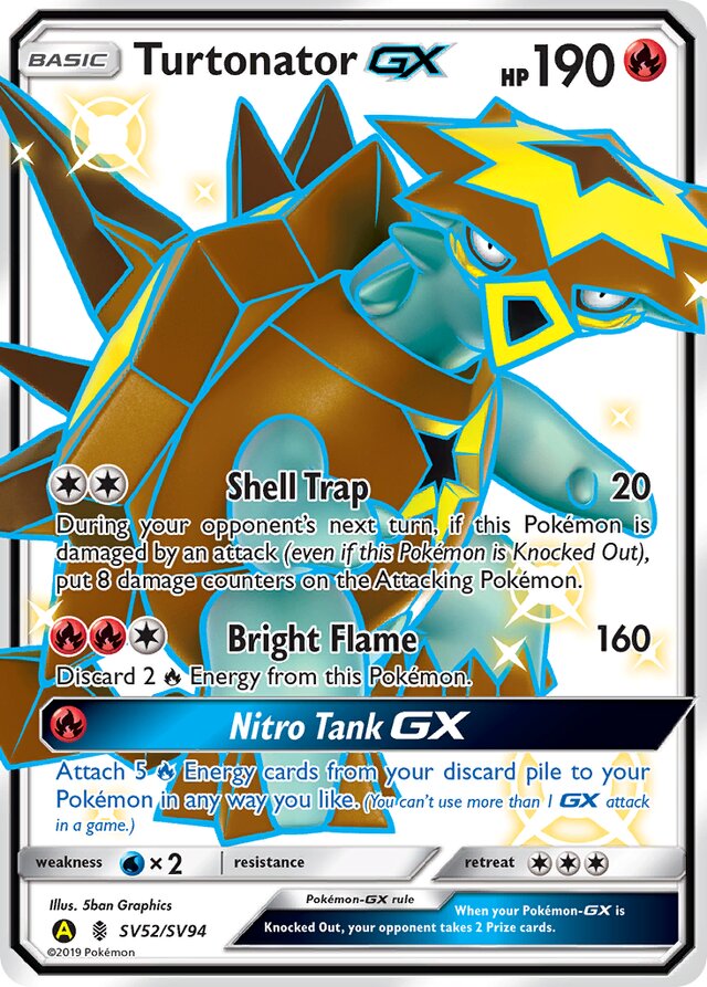 SV52/SV94 TurtonatorGX HIF Rare Shiny GX