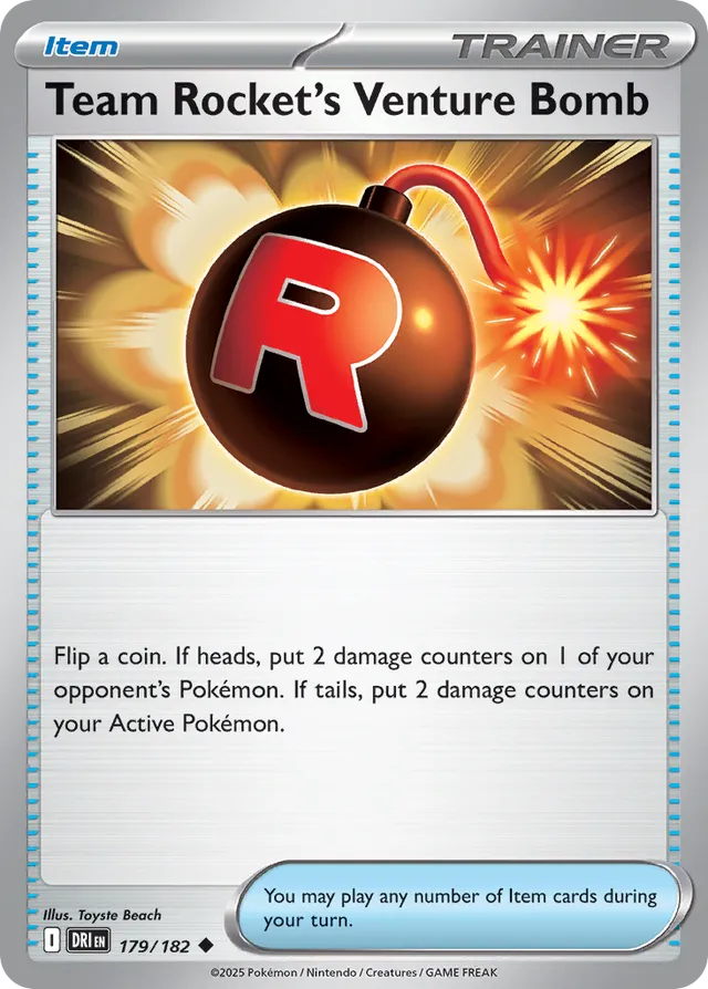 Team Rocket's Venture Bomb Destined Rivals 179/182 Uncommon