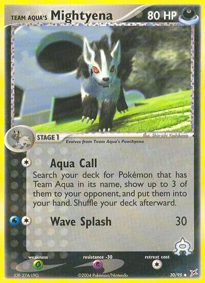 30/95 Team Aqua's Mightyena MA Uncommon