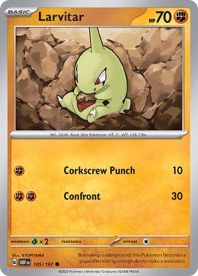 105/197 Larvitar OBF Common