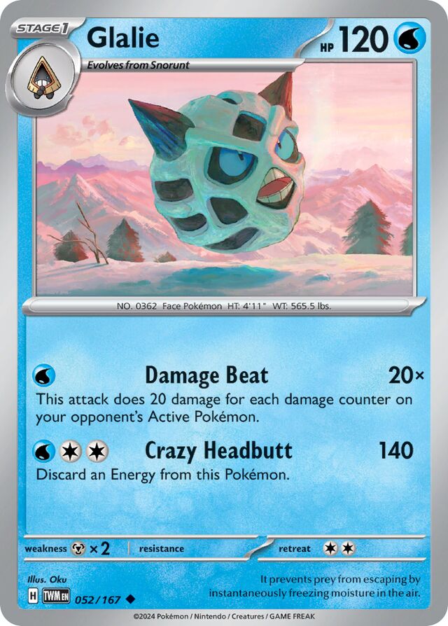 052/167 Glalie TWM Uncommon