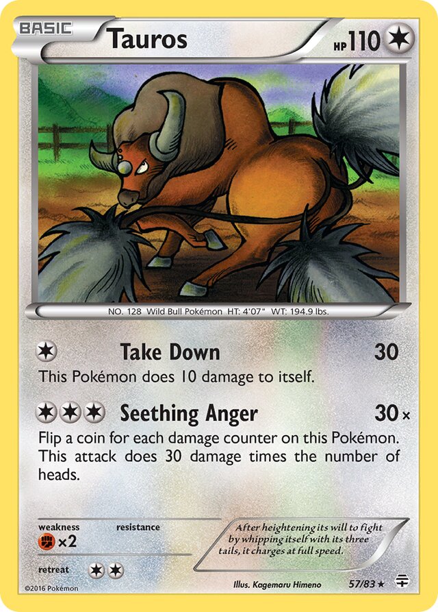 Tauros Generations 57/83 Rare