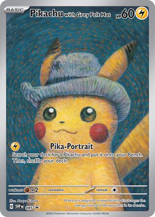 085 Pikachu with Grey Felt Hat SVP PROMO