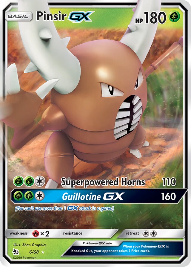 PinsirGX Hidden Fates 6/68 Ultra-Rare Rare