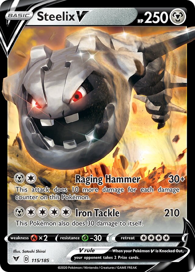 115/185 SteelixV VIV Ultra-Rare Rare