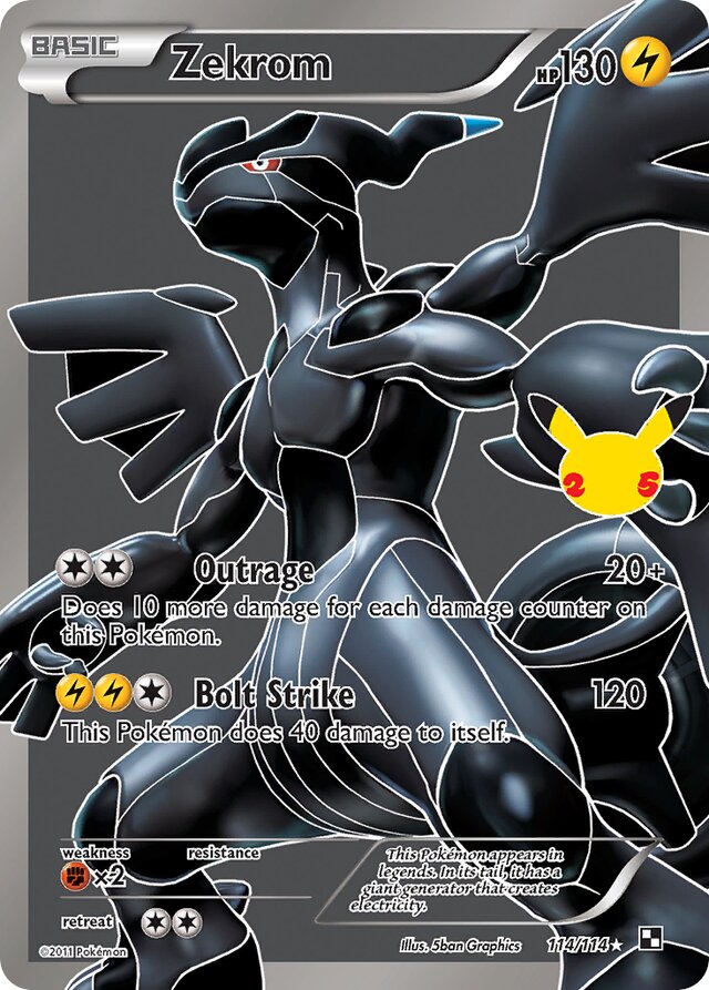 Zekrom [Black & White] Celebrations Classic Collection 114/114 Rare Classic