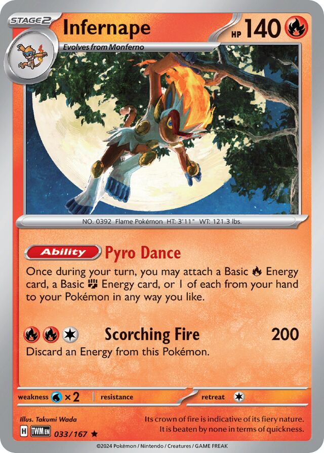 Infernape Twilight Masquerade 033/167 Rare