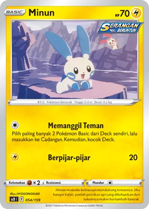 Minun (Strength V Starter Deck 054/159)